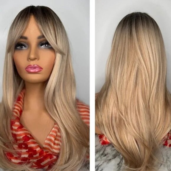 Layered Blonde Balayage Wig - Picture 1 of 7